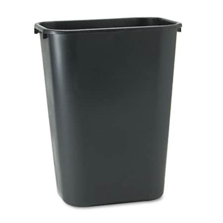 Rcp Rcp 295700BK Soft Molded Plastic Wastebasket  Rectangular  10 1/4 gal  Black 295700BK